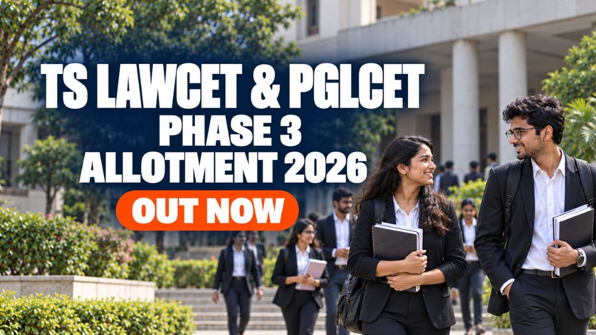 TS LAWCET PGLCET Phase 3 Allotment 2026 Out; Report by Sept 30
