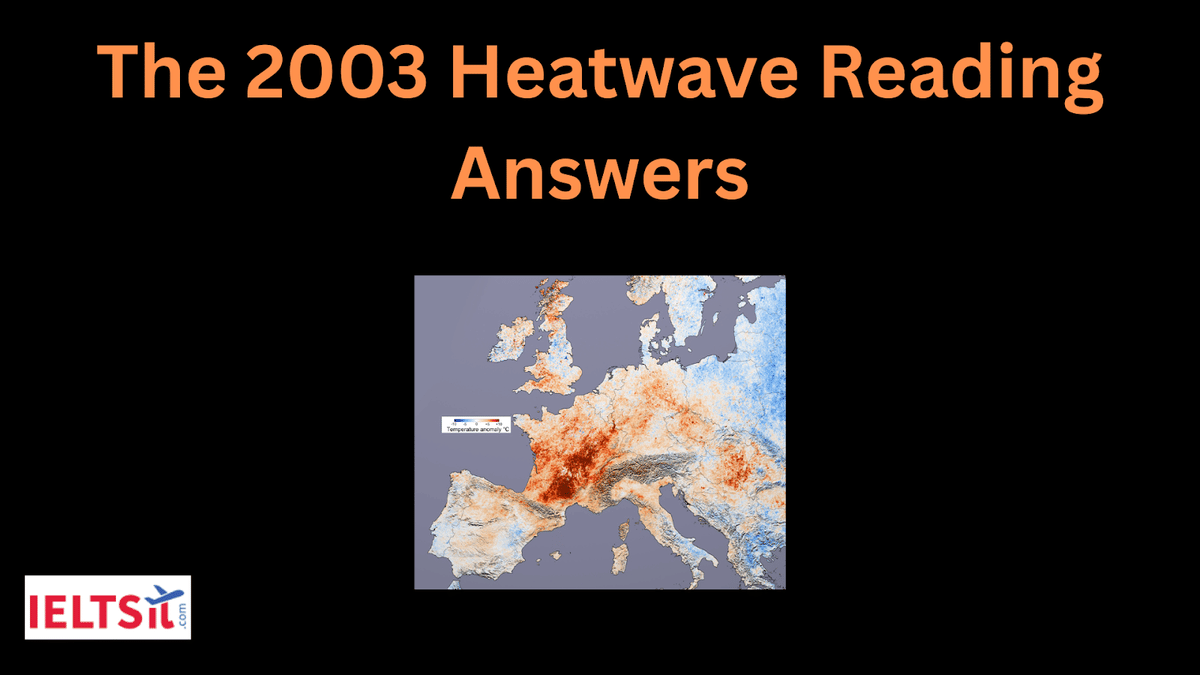 The 2003 Heatwave Reading Answers