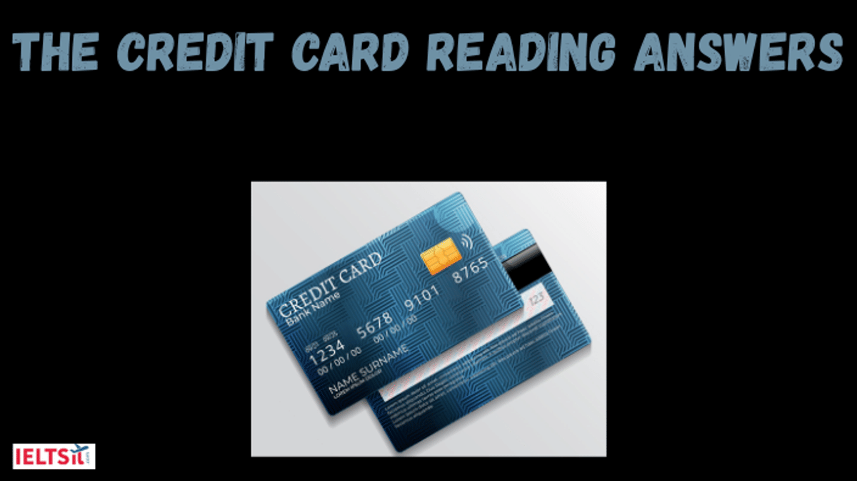 The Credit Card Reading Answers