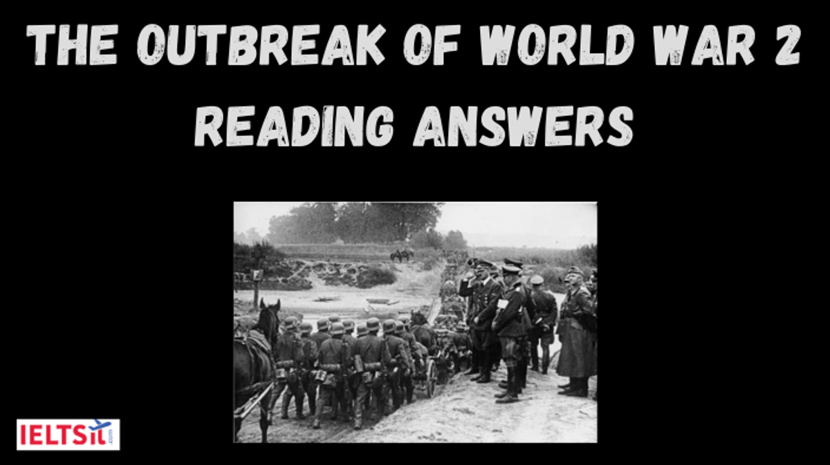 The Outbreak of World War 2 Reading Answers
