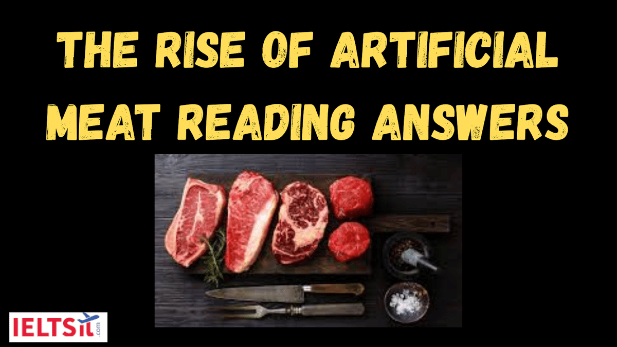 The Rise of Artificial Meat Reading Answers
