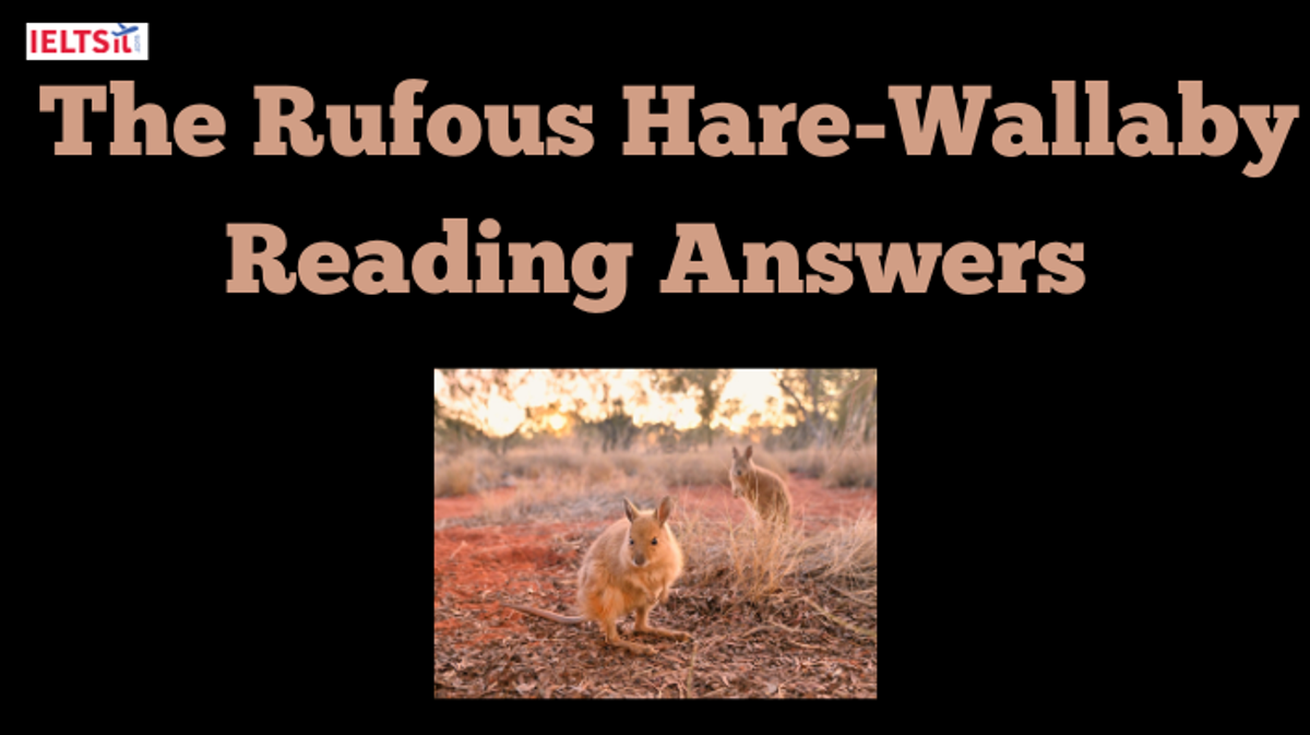 The Rufous Hare-Wallaby Reading Answers