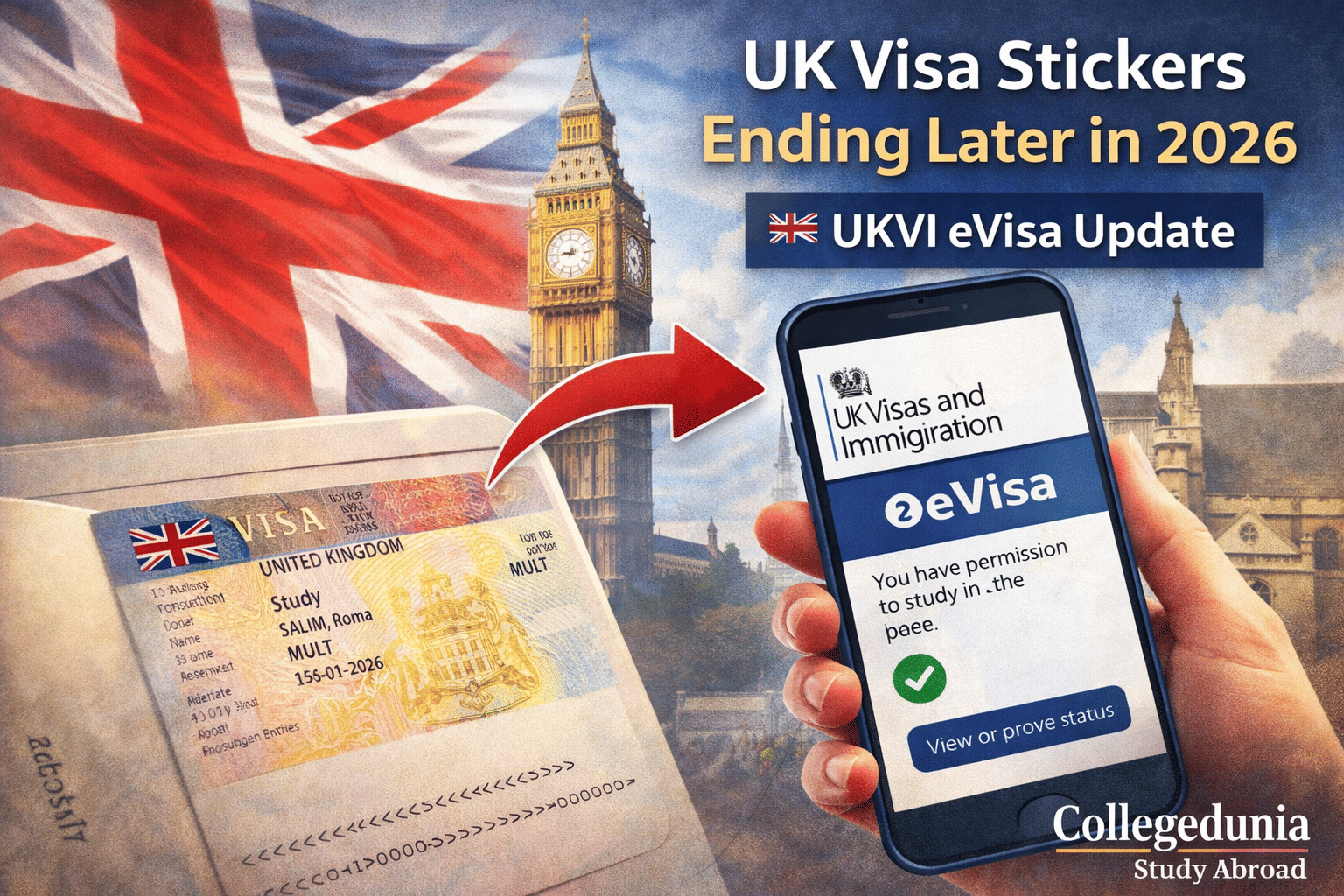 UKVI eVisa shift Visa stickers to end later in 2026
