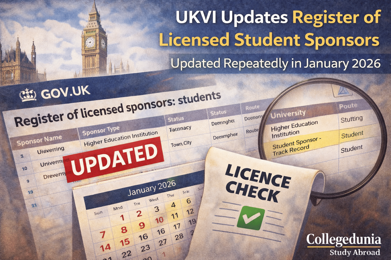 UKVI updates student sponsor register repeatedly in Jan 2026
