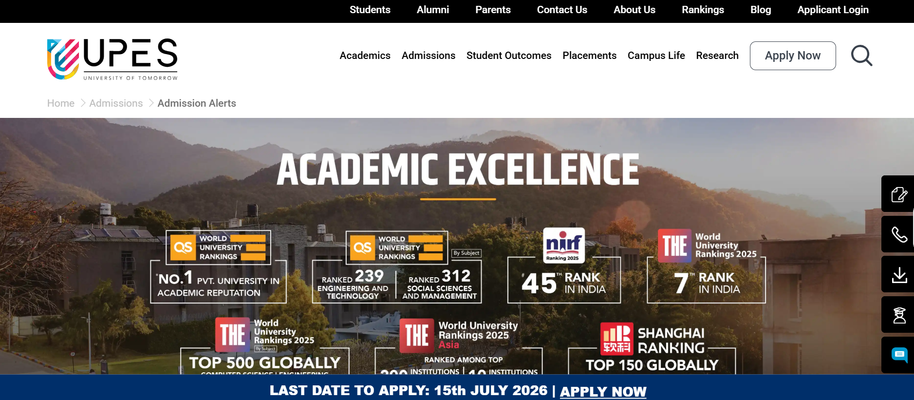 UPES Admission 2026