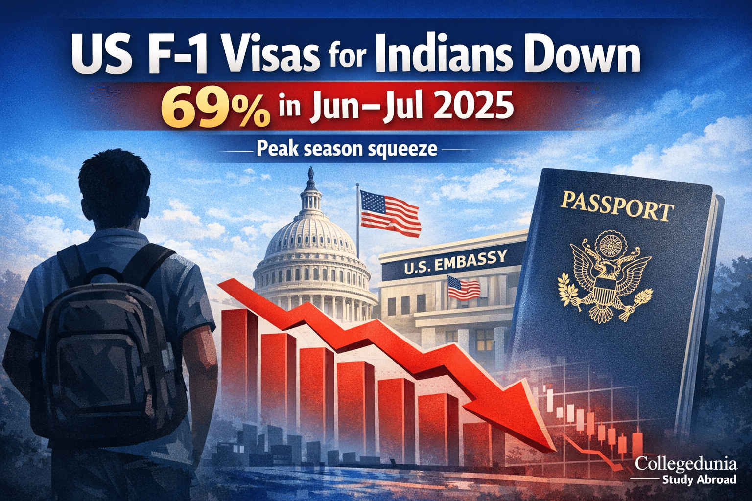 US F1 Visa Down for Indian Students for Fall Intake