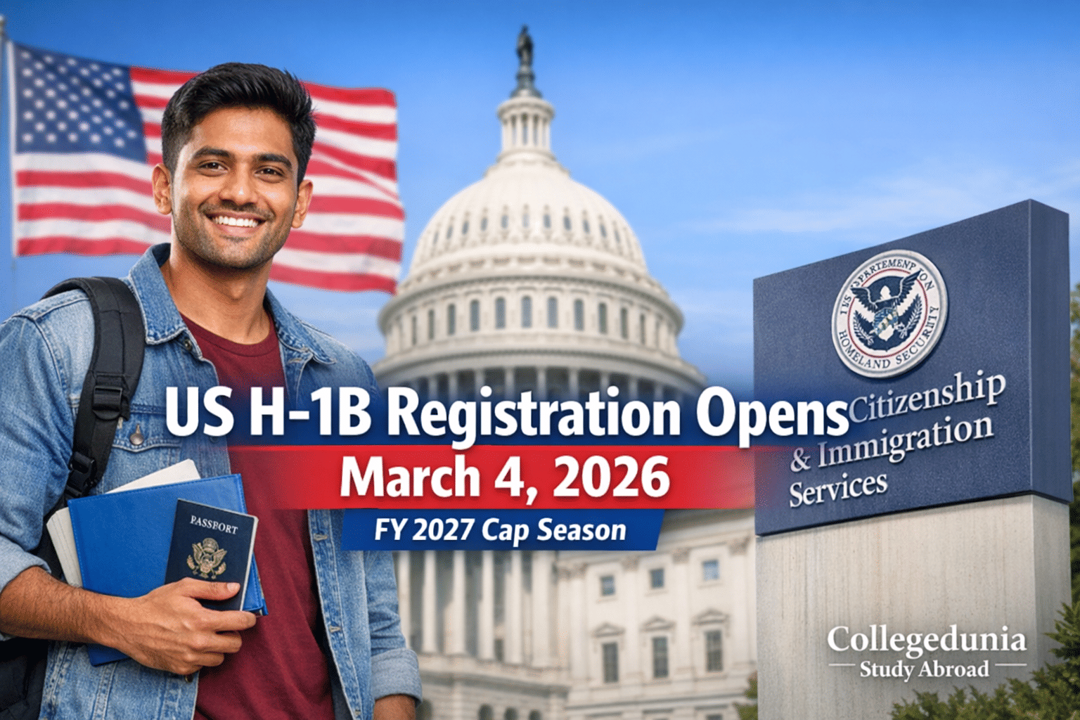 US H1B FY2027 registration opens Mar 4