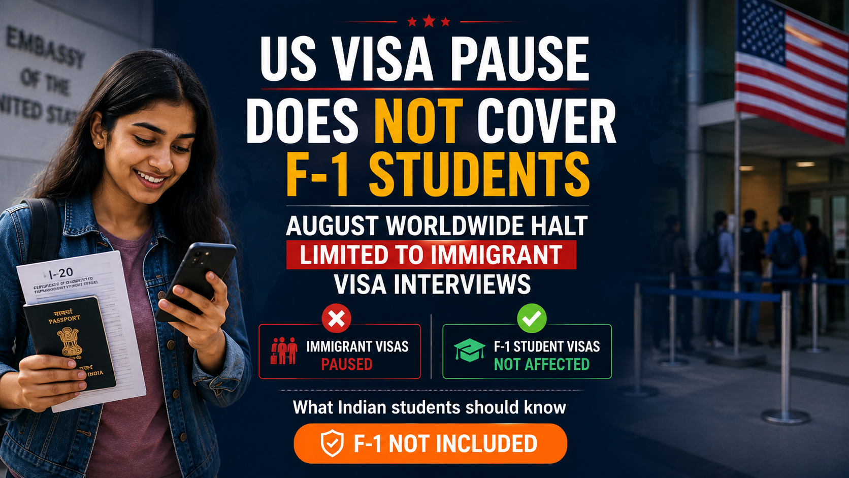 US Visa Pause not for Indian Students
