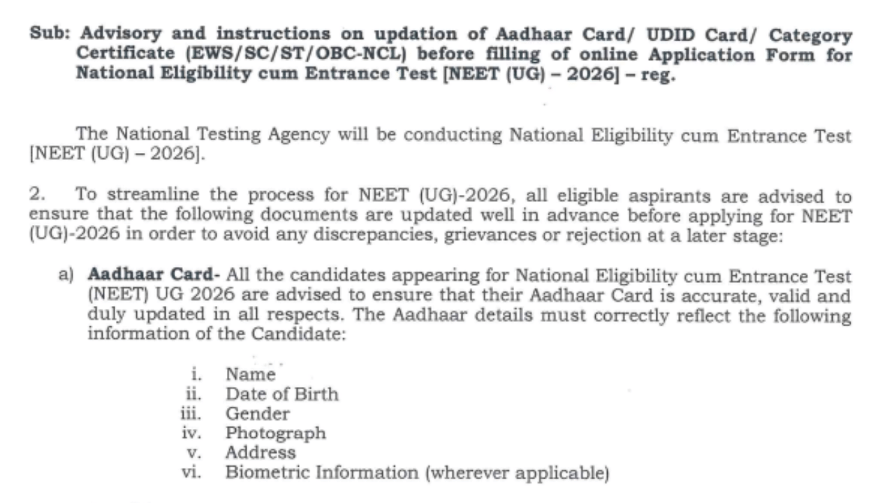 NEET 2026 @neet.nta.nic.in