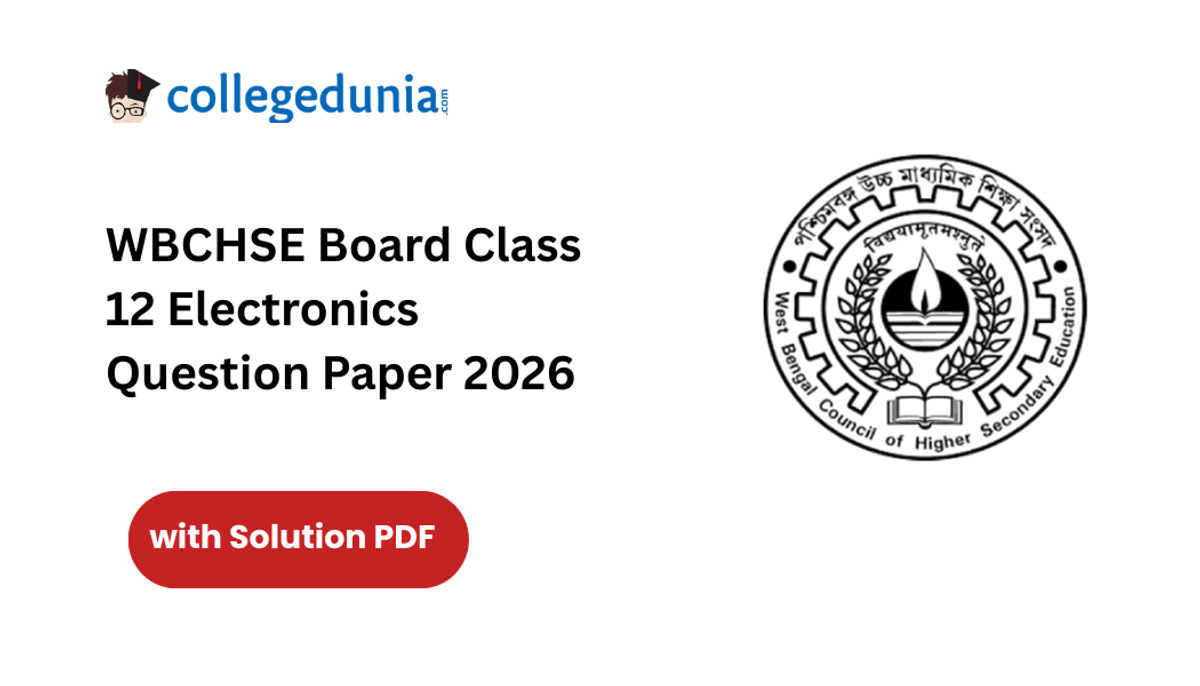 WBCHSE Board Class 12 Electronics Question Paper 2026 with Solution Pdf