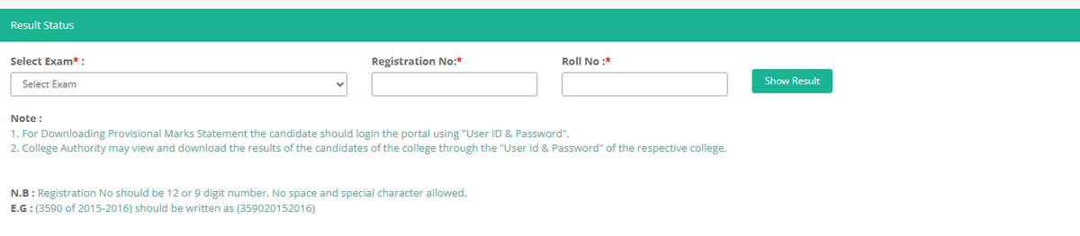 WBUHS Result portal 