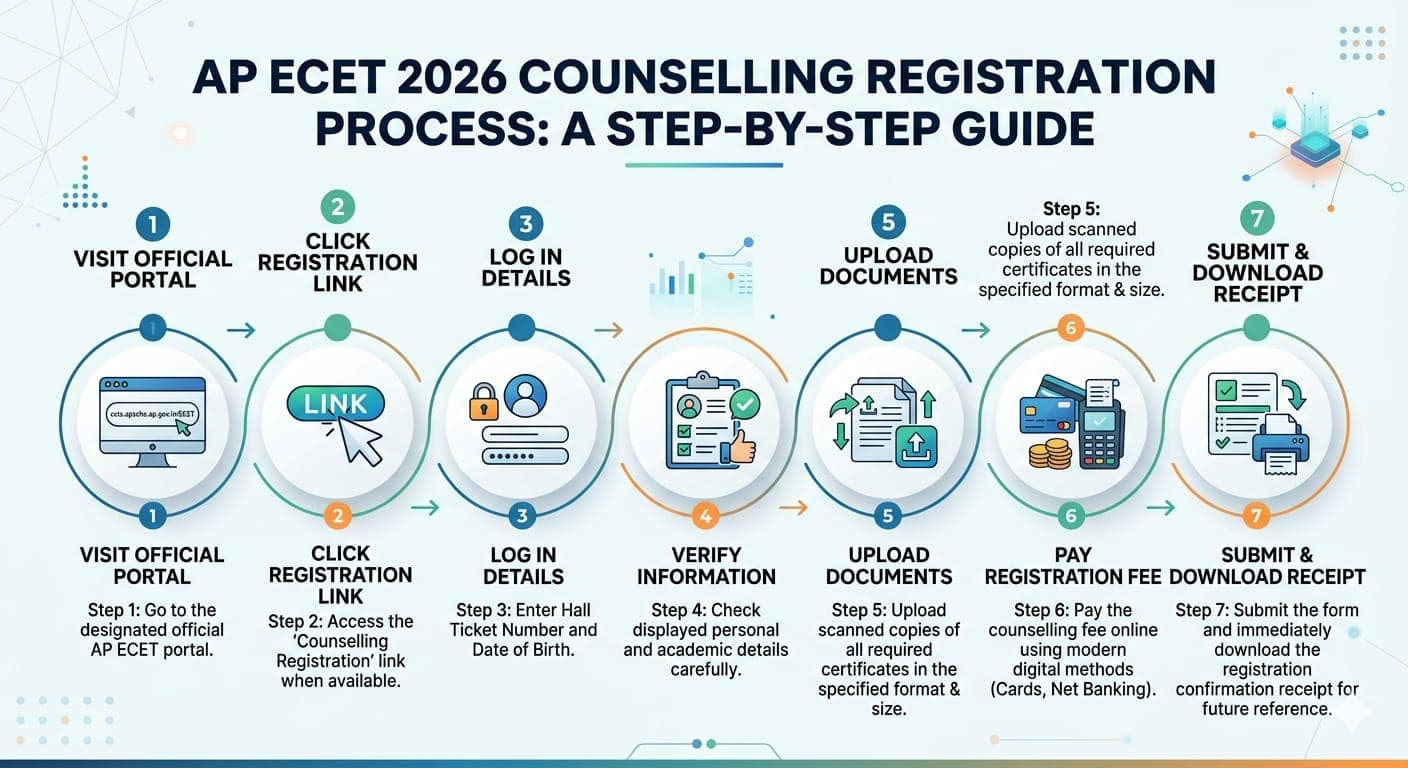 How to register for AP ECET 2026 Counsellng