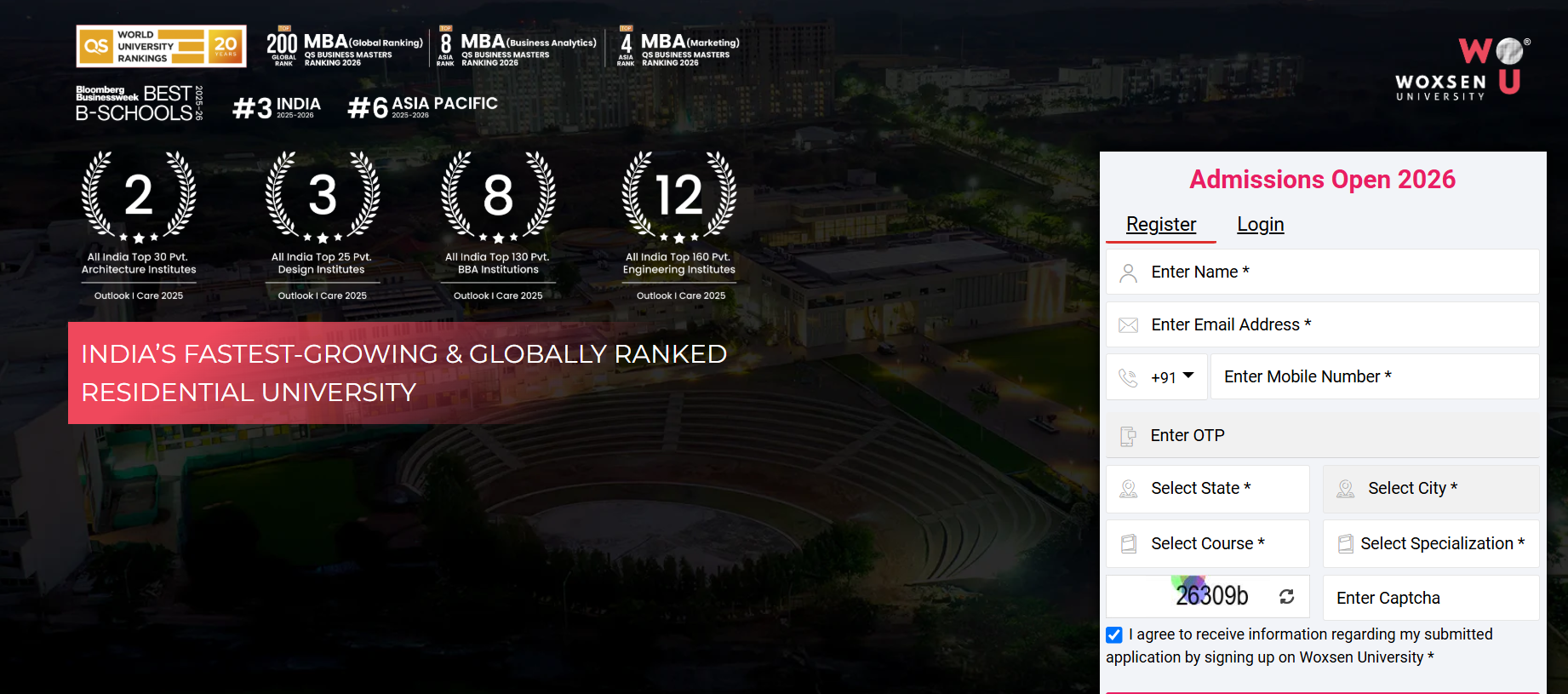 Woxsen University Round 7 Admission 2026