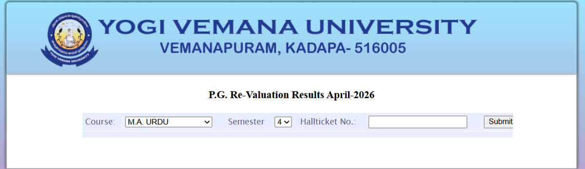 YVU result page 