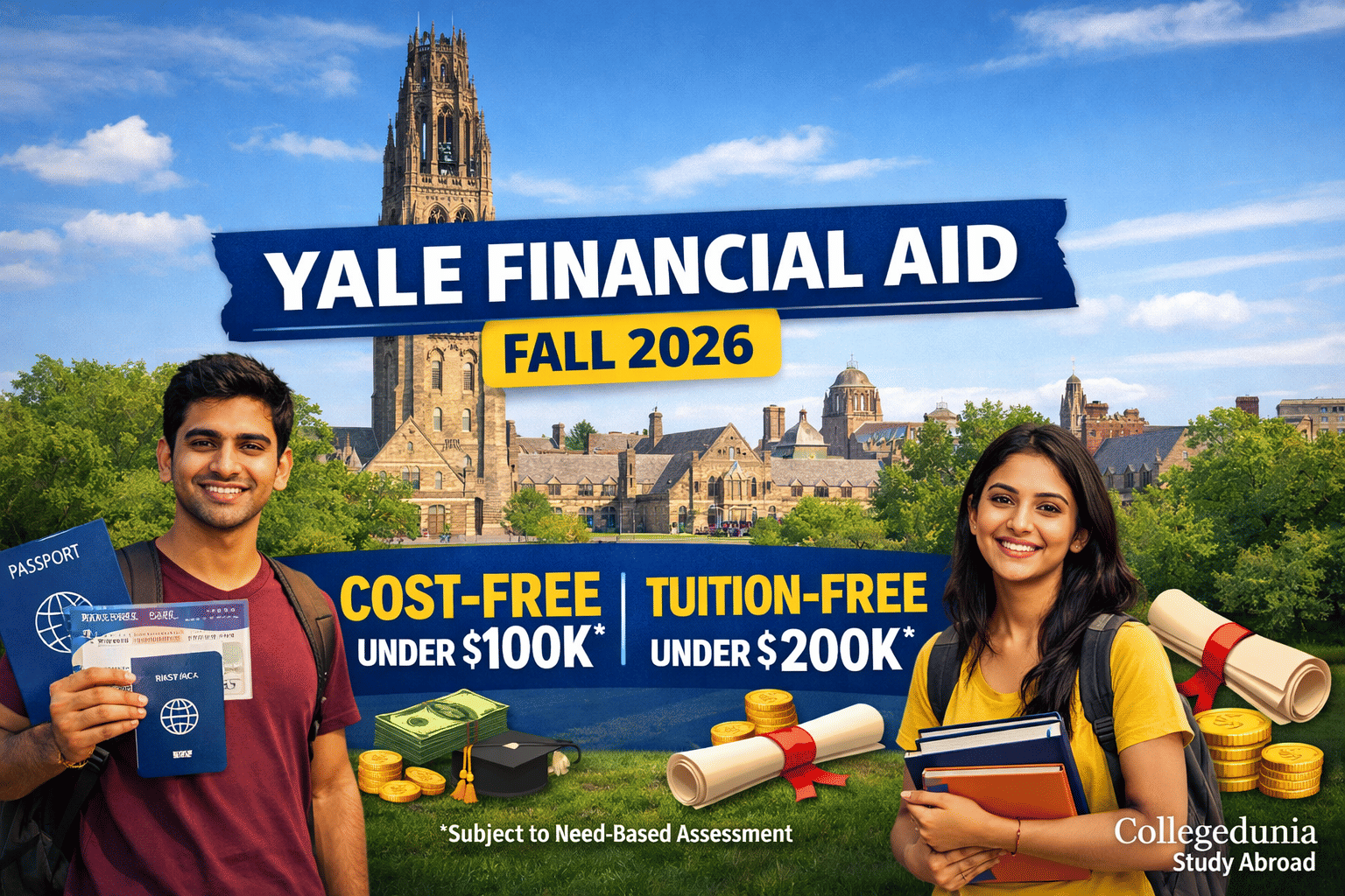 Yale to make college fully cost free for families under USD 100000