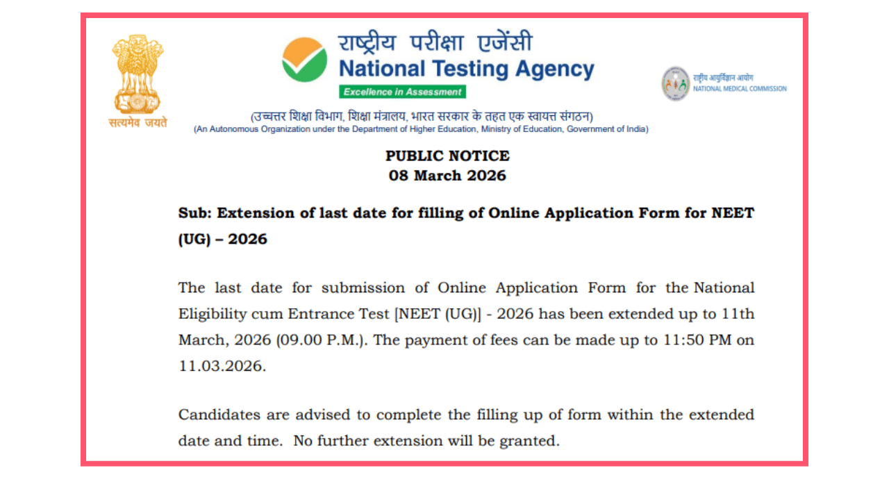 NEET UG 2026 @nta.nic.in