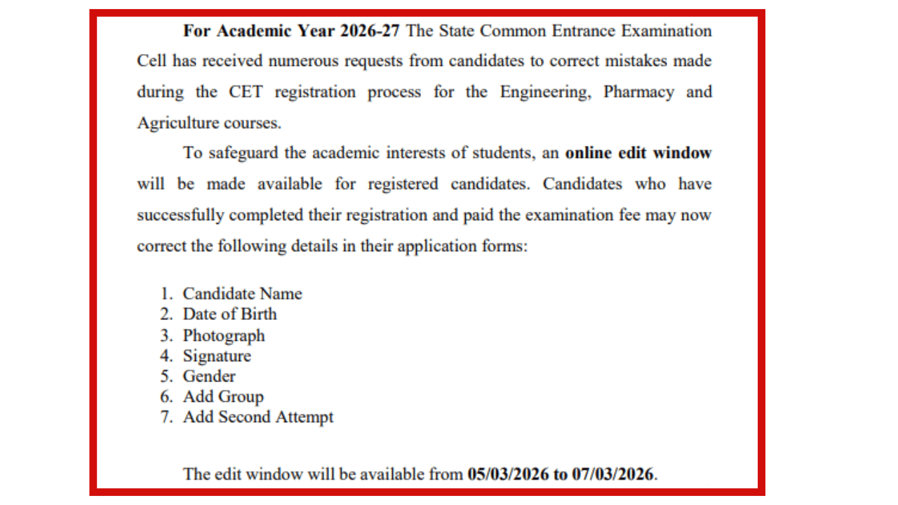  MHT CET 2026 @cetcell.mahacet.org