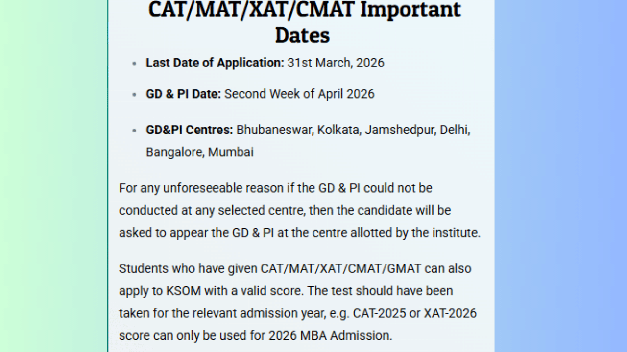 Image Source: @ksom.ac.in