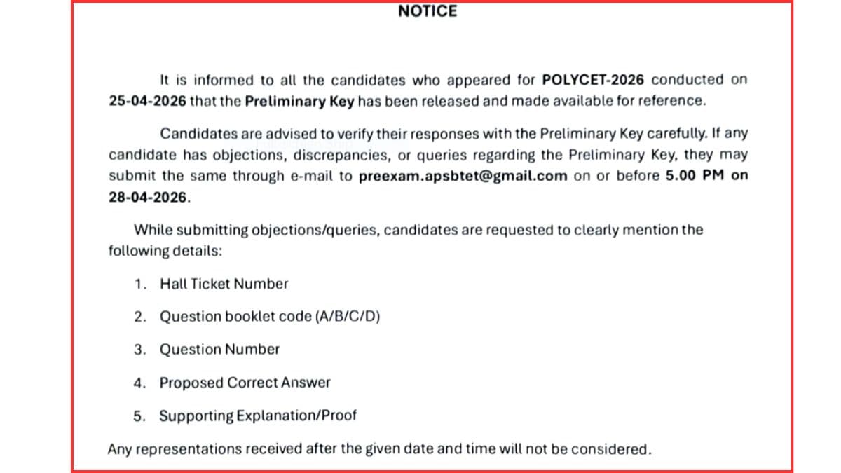 AP POLYCET 2026 Answer Key
