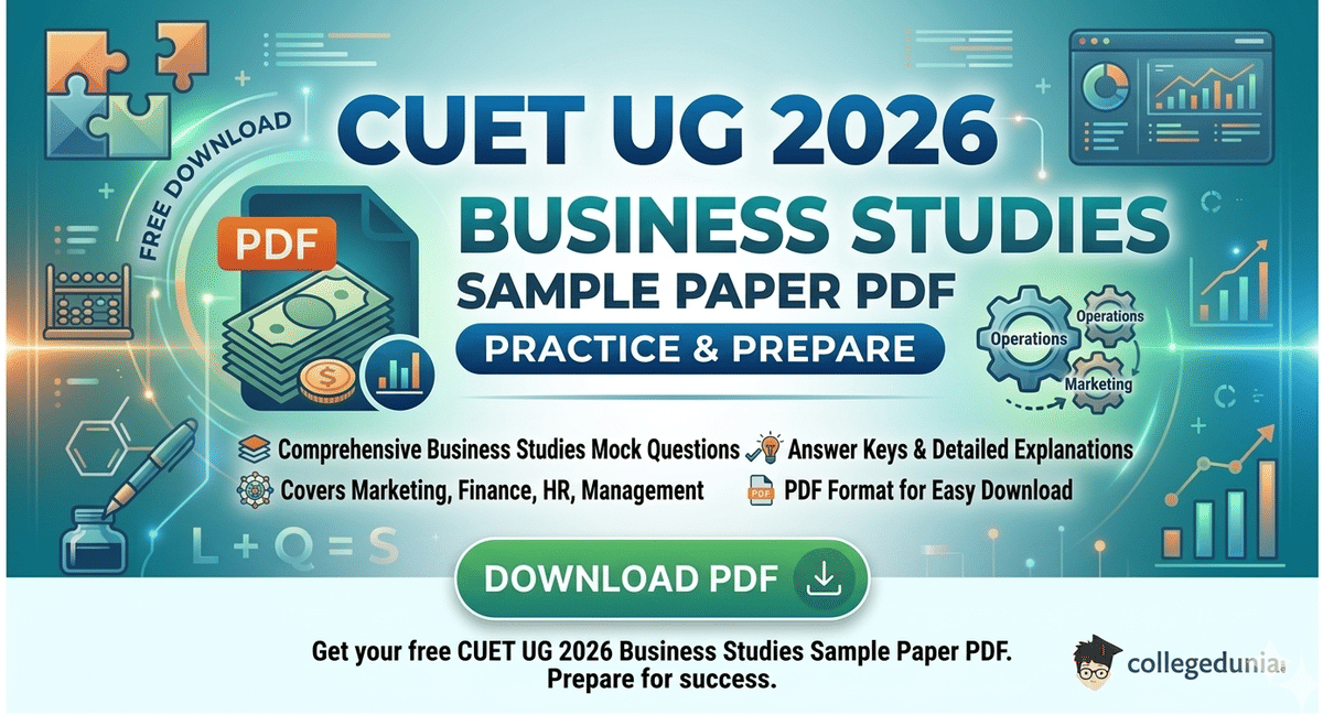 CUET UG Business Studies Sample Paper 2026 PDF