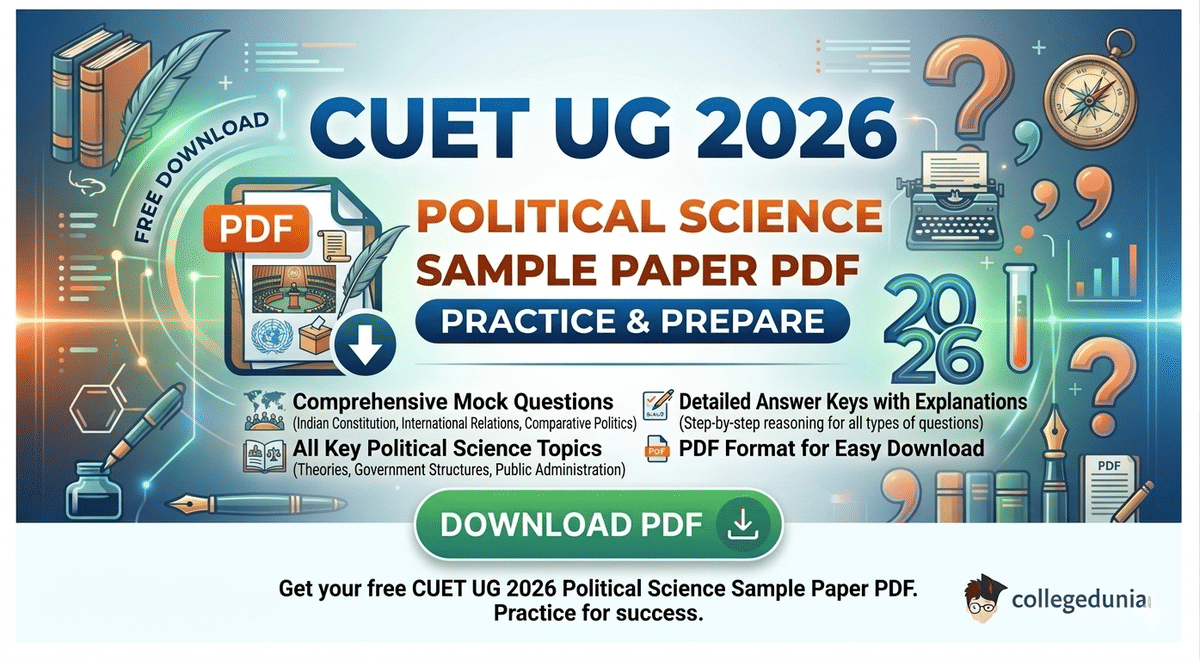 CUET UG Political Science Sample Paper 2026 PDF