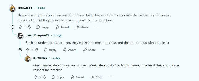 NTA Delayed JEE Main 2026 Result: Student’s reaction on Reddit