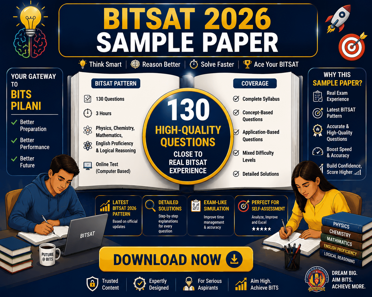 BITSAT Sample Paper 2026 PDF