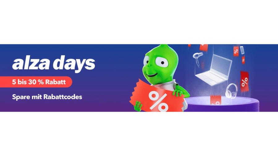Alza Days 5 bis 30% Rabatt Spare mit Rabattcodes