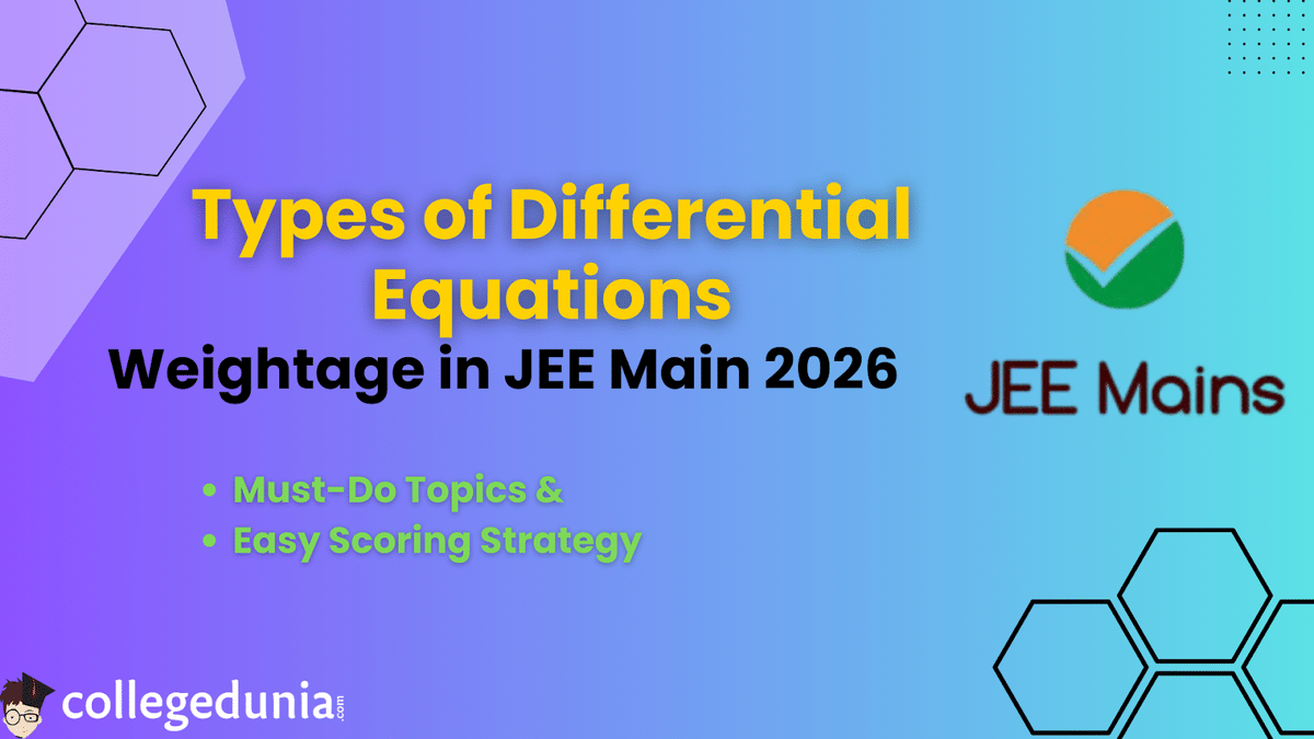 Types of Differential Equations Weightage in JEE Main 2026