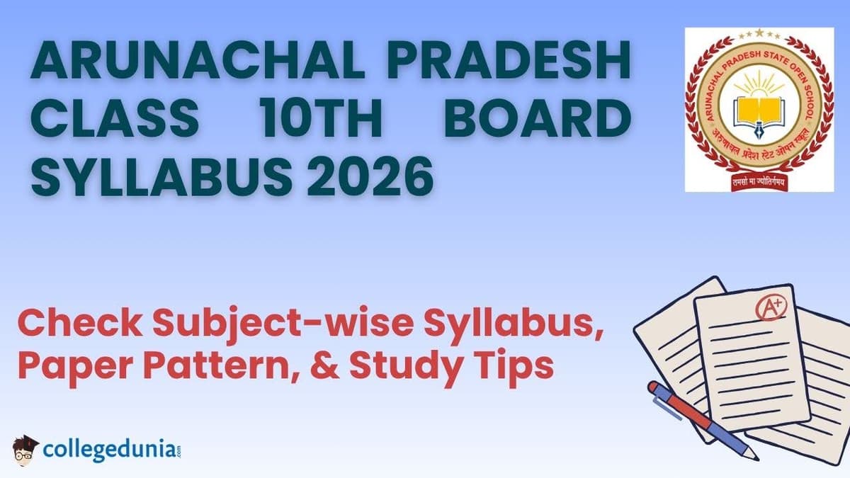 Arunachal Pradesh Board 10th Syllabus 2026