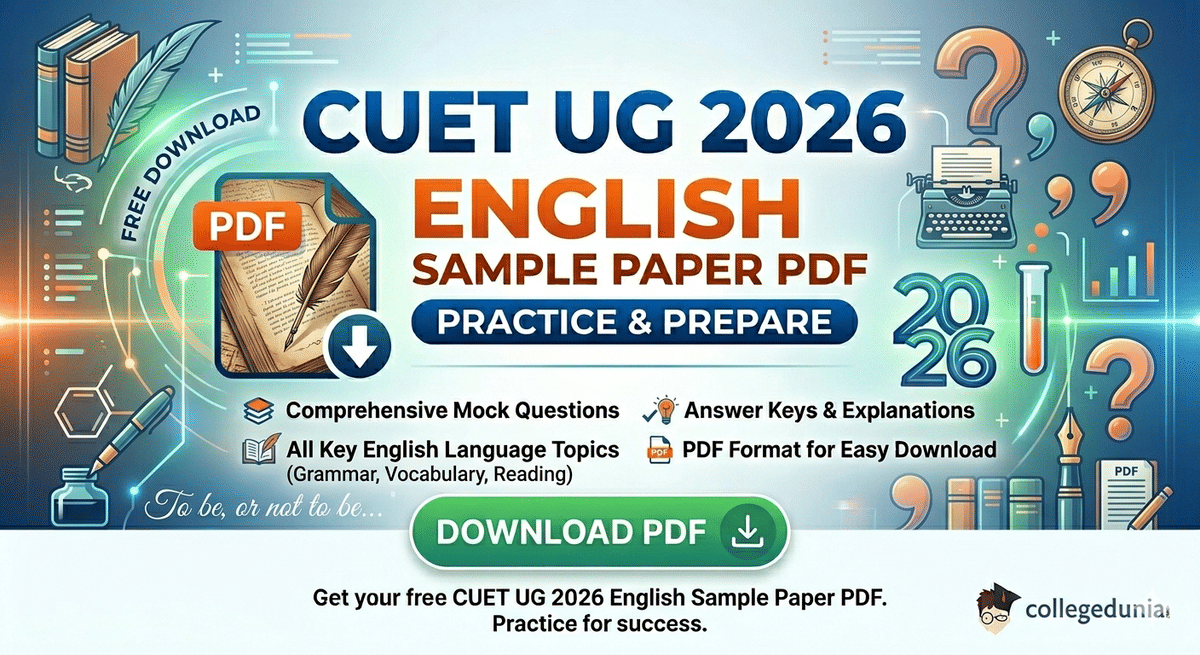 CUET UG English Sample Paper 2026 PDF: Direct Link, Solutions, and its Importance