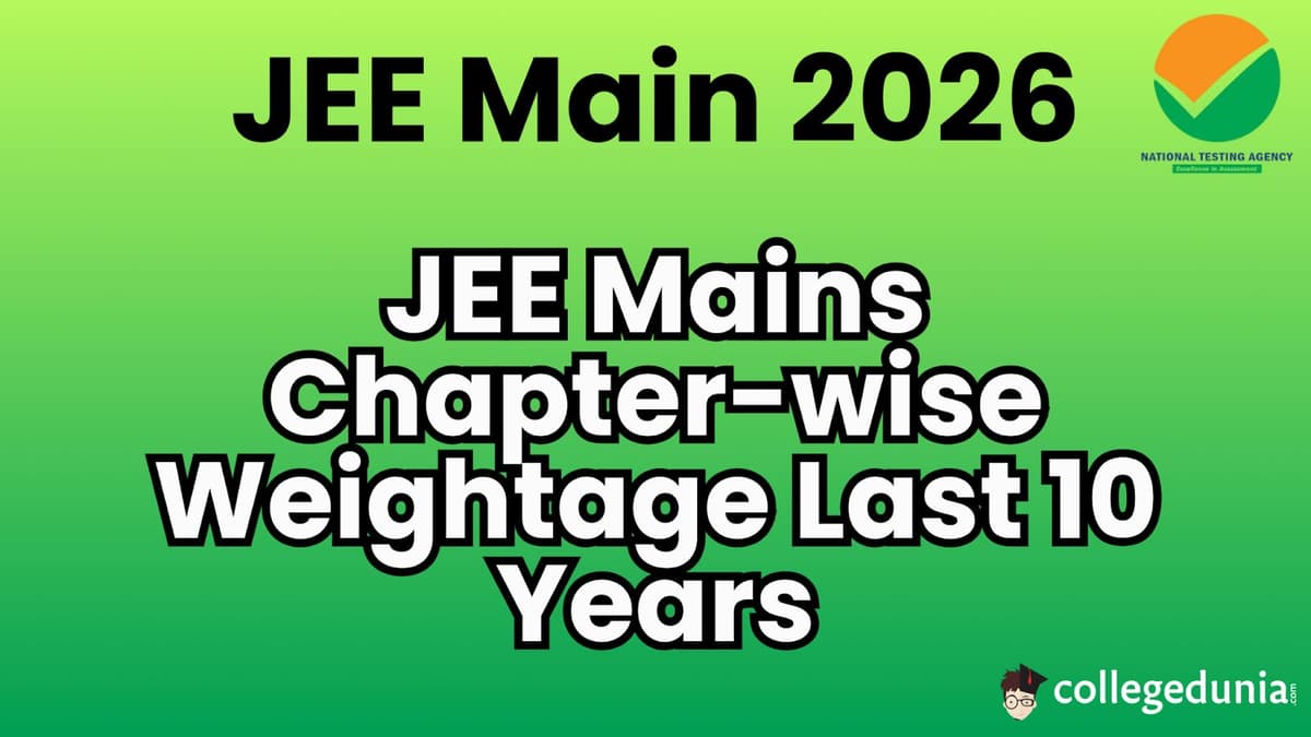 JEE Mains Chapter Wise Weightage Last 10 years