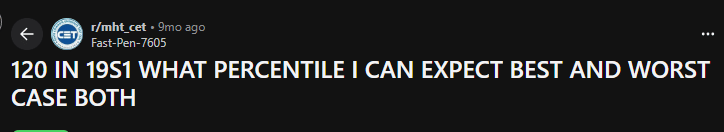 Reddit Discussion for 120 Marks in MHT CET