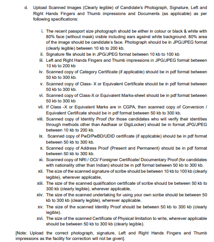 The Documents required to register for NEET 2026