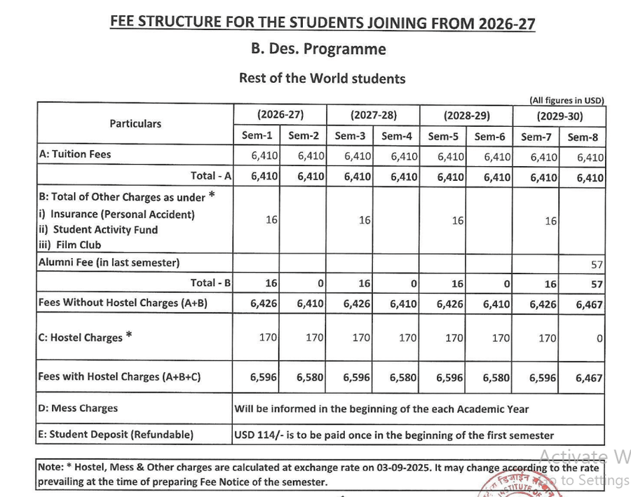 Fee Structure