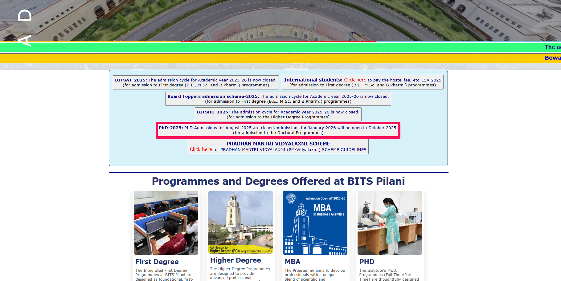BITS Pilani PhD Admission 2026