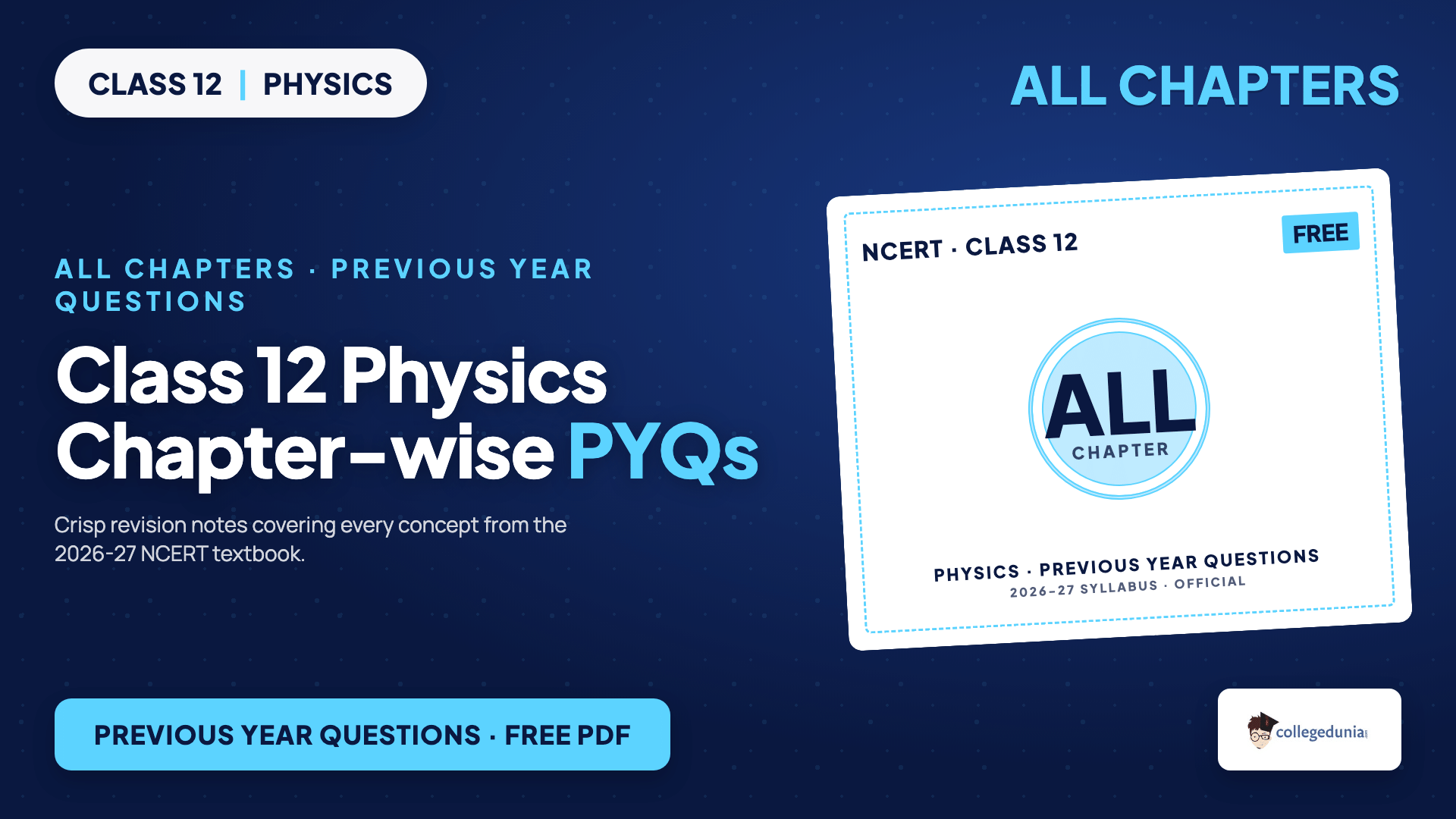 Class 12 Physics Chapter-wise PYQs