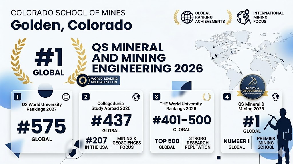 colorado school of  ines rankings as per QS, THE and US News in 2026-27