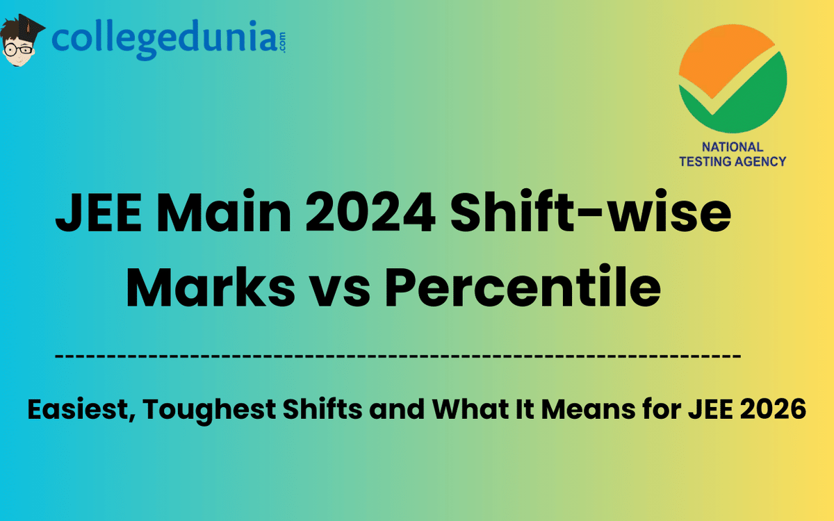 JEE Main 2024 Marks vs Percentile Shift-wise: Easiest, Toughest Shifts and What It Means for JEE 2026