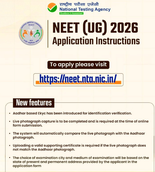 NEET 2026 Application New Rules