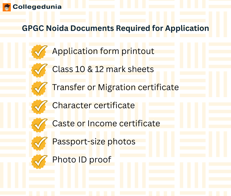 GPGC Noida Documents Required for Application