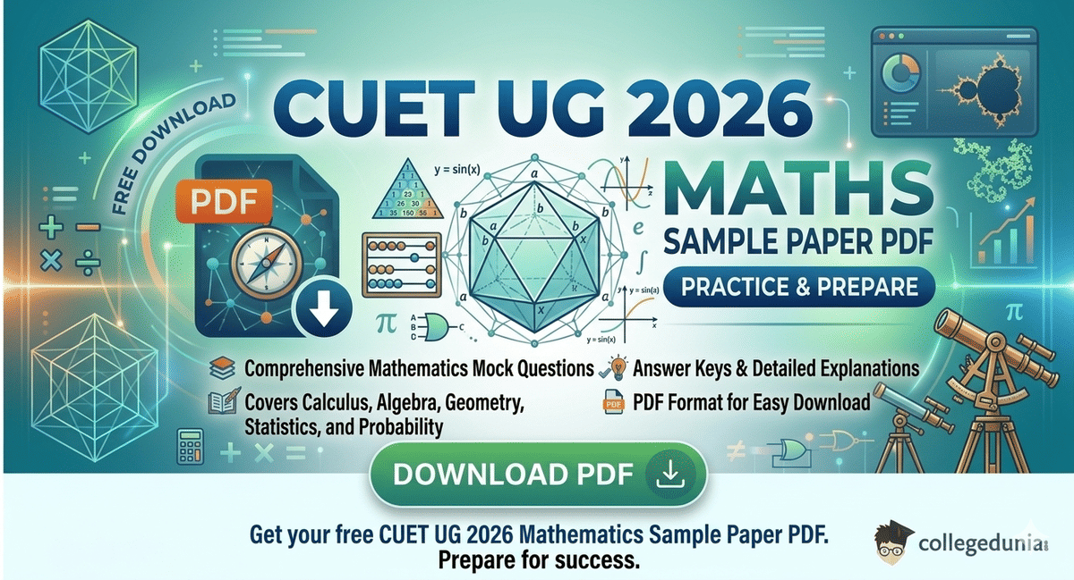 CUET UG Maths Sample Paper 2026 PDF