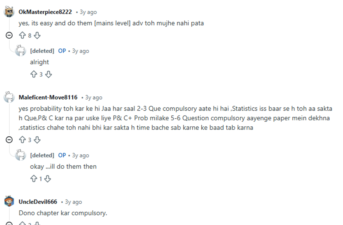 What Aspirants Say About Probability