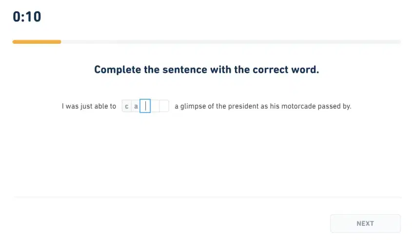 Duolingo exam pattern