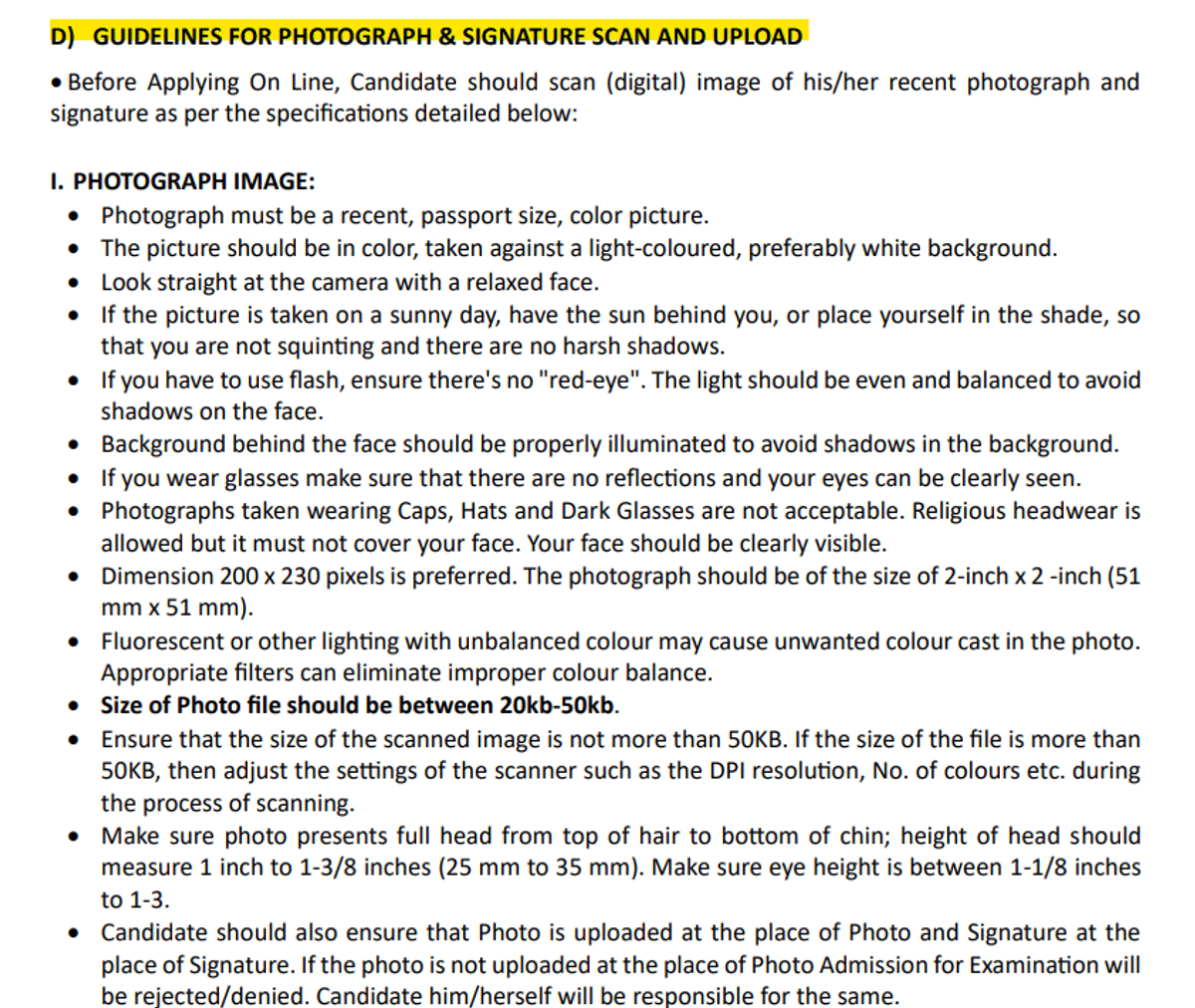 What is MAH BEd CET 2026 Photo Size Requirements