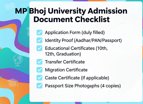 Important Documents for MP Bhoj University Admission
