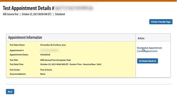 reschedule appointment