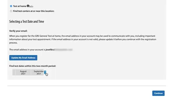 Select location, time, date