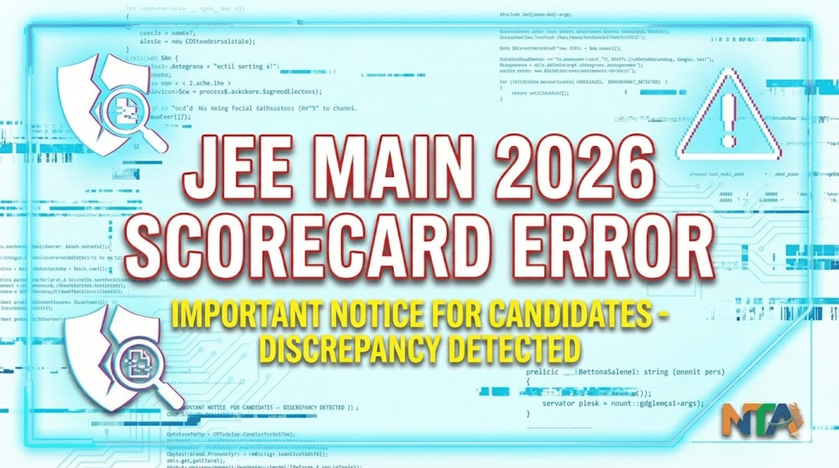 JEE Main 2026 Scorecard Errors