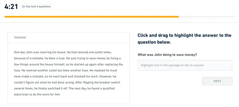Duolingo exam pattern